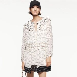 Zara new with tag studio collection dress limited edition polka dot mini xs